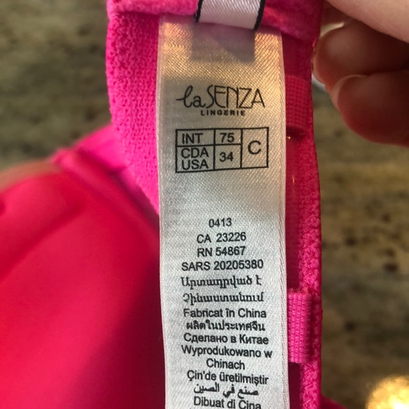 La Senza bubblegum pink & white strapless bra - Picture 5 of 7